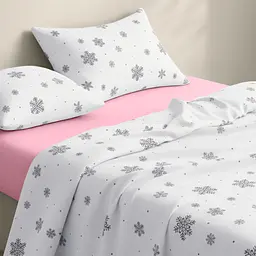 Дитяча постільна білизна фланель Cosas SNOWFLAKES SILVER CS4 110х140см (Flannel_SnowflakesSilver_El80-16Bubble_140) - мініатюра 2