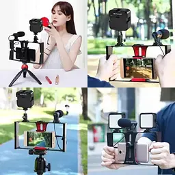 Комплект для влогінгу Video Making Kit AY49X для смартфона • Набір для блогінгу AY49X для смартфона з мікрофоном та світлом - мініатюра 5