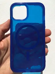 Оригінальний протиударний силіконовий чохол для iPhone 14/13 Evo Check MagSafe Blue T21-9818 - мініатюра 4