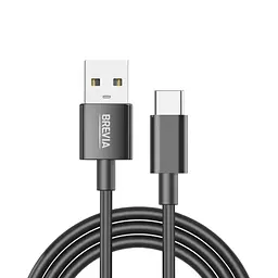 Кабель Brevia USB to Type-C 2,4А 1 м, чорний box (55100BUCC1)