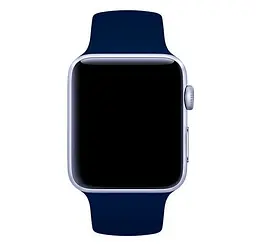 Силіконовий ремінець Watchbands для Apple Watch 42mm Розмір ML темно-синій (WB101NAVYBLUE) - мініатюра 3