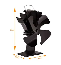Вентилятор для печей і топок на тепловії енергії Eco fan Mini stove - мініатюра 2