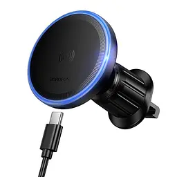 Автотримач з БЗП Borofone BH224 Flash 15W (air outlet) Black
