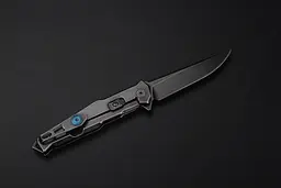 Ніж складаний туристичний Ruike P108-SB, (8.8 см) 14C28N/3cr14n чорний - мініатюра 4