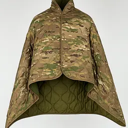 Кемпінгова ковдра з чохлом Tactical Multicam 150×200 см KT7001006 з кнопками які дозволяють використовувати як пончо