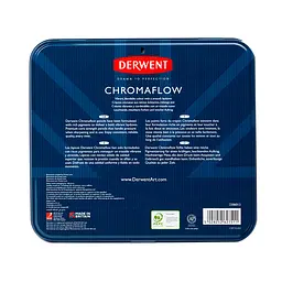 Набір кольорових олівців Chromaflow 48 шт. мет. коробка Derwent - мініатюра 8