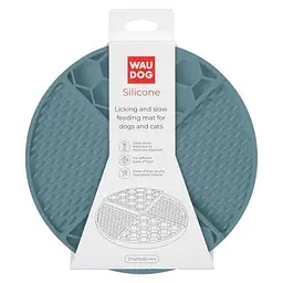 Універсальний посуд для тварин WAUDOG Silicone Килимок для злизування 21х21х3 см сірий (235011)