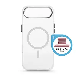 Чехол Apple iPhone 17 Air, Unit MagSafe, белый, прозрачный, магсейф, ударопрочный, магнитный, панель-накладка с поддержкой MagSafe, с поддержкой беспроводной зарядки, TPU+PC, защита всего корпуса, ударопрочный, ArmorStandart (ARM90584) - мініатюра 2