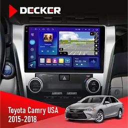 Штатна магнітола Toyota Camry 2015-2018 USA Decker D10-009 4x64, DSP, 4G, 2k Decker (НФ-00008440)