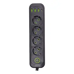 Мережевий фільтр-подовжувач EURO 4 розетки 3 USB 2,8 метра Yiwu HP-5-13MF - мініатюра 11