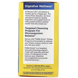 Очищувальна формула 15-денна програма Renew Life ParaSmart Cleansing Formula 90 вегетаріанських капсул та краплі - мініатюра 3