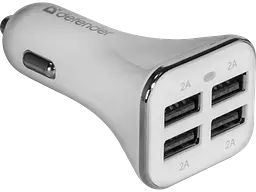 Автомобільний адаптер Defender UCA-05, 4 порти USB, 5 V/8 A (83567)