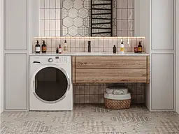 Умивальник Miraggio JESSEL 1800 (0002701) Miramarble, Глянцевий, Накладний, Білий - мініатюра 10