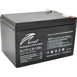 Акумулятор Ritar LiFePO4 12V [12.8V/12Ah/153.6Wh] [R-LFP 12.8V 12Ah] [152891] - мініатюра 1
