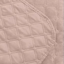 Покривало ТЕП Velour ромб круглий 240х220 см пудрове (4-00517_22422) - мініатюра 3