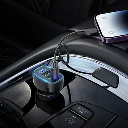 Автомобільний зарядний пристрій Hoco NZ11 2USB/2Type-C PD 72W чорний - мініатюра 2