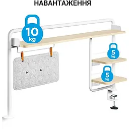 Настільна полиця-органайзер OfficePro DS253WW White/Wood (DS253WW) - мініатюра 3