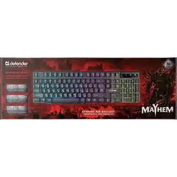 Клавіатура Defender Mayhem GK-360DL UA RGB Black (45362) - мініатюра 2