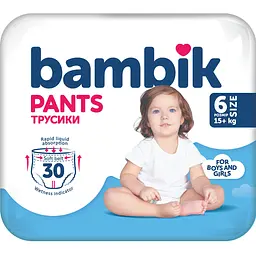 Підгузки-трусики Bambik 6 (15+ кг) 30 шт. - мініатюра 2