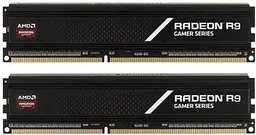 Пам'ять 8Gb x 2 (16Gb Kit) DDR4, 3200 MHz, Radeon R9 Gamer, Black AMD teh0023975