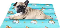 Охолоджуючий килимок для собак та кішок GEL Material Summer Pet Cooling Mat Corgi Blue 60х90 см - мініатюра 8