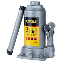 Домкрат Sigma гідравлічний пляшковий 10т H 200-385мм (6106101) - мініатюра 1