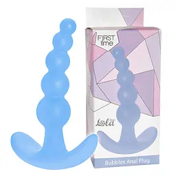 Анальна пробка Lola Games Bubbles Anal Plug 11.5 см (блакитний) - мініатюра 3
