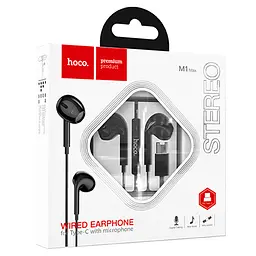 Дротові навушники Hoco M1 Max Type-C crystal earphones with mic, 1.2m, black - мініатюра 4