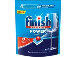 Таблетки для посудомийних машин FINISH 20 для миття посуду All in 1