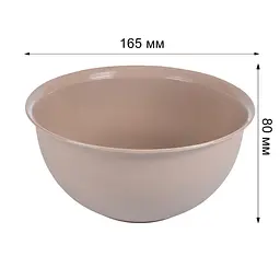 Миска Stars Plast кругла матова какао 1 л (94207/как) - мініатюра 2