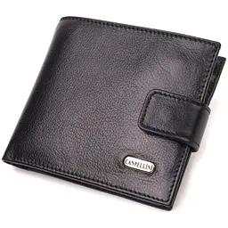 Гаманець Canpellini З натуральної шкіри Чорний (21772)