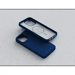 Чохол-накладка Njord Suede MagSafe Case Blue для iPhone 15 Pro (NA53SU01) - мініатюра 7