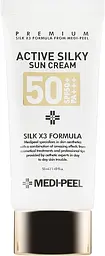 Сонцезахисний крем з пептидами та амінокислотами шовку Medi Peel Active Silky Sun Cream SPF50+ PA+++ 50 мл