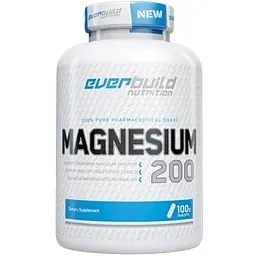 Цитрат магния EverBuild Nutrition Magnesium Citrate 200 mg, 100 таблеток для підтримки нервної системи та м'язів