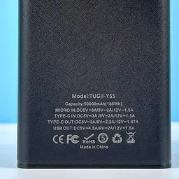 Зовнішній акумулятор WUW-TUGII Y55 50000mAh 22.5W Black [123970] - мініатюра 6