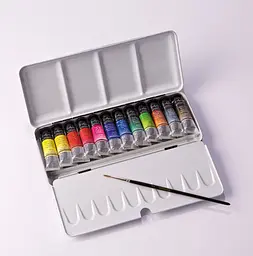 Набір акварельних фарб Sennelier L'Aquarelle, 12 туб по 10 мл, металевий пенал-палітра