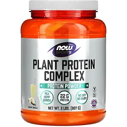 Протеїн рослинний Now Foods комплекс з вершково-ванільним смаком 907 г
