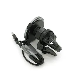 Автотримач Yesido C131+ Wireless Charging 15W, кріплення на решітку, магніт, Black, Box - мініатюра 4