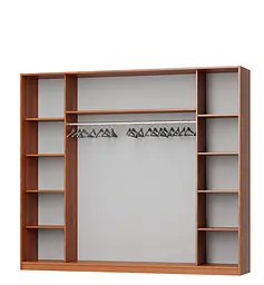 Шафа-купе тридверна MebelStar Комбо AL 2ДСП/Дзеркало 250x60x210 см Антрацит (MBS-3349) - мініатюра 2
