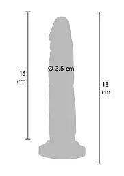 Фалоімітатор ToyJoy Dong 7 inch, 18 см (чорний) - мініатюра 2