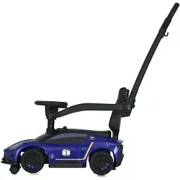 Дитяча каталка-толокар 2 в 1 Bambi M 5106-4 з батьківською ручкою синій - мініатюра 3