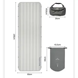 Матрац надувний Naturehike (CNK2450WS034) 9.5см - одномісний - 198х68 - коричневий - мініатюра 3