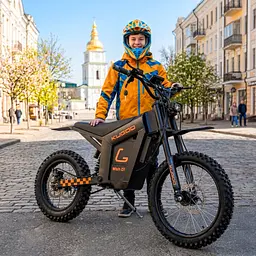 Пітбайк KUGOO Wish 01 MAX BLACK EDITION 52V 2000W 35Ah | Чорний | з підсиленою рамою, гідравлічними гальмами та пневматичним амортизатором - мініатюра 4