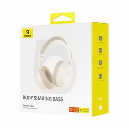 Бездротові навушники Baseus Bass 35 Max Wireless, ANC, BT5.3, AUX, 600mAh, 30-50h, White A00070800221-00 - мініатюра 6