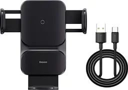 Автотримач із бездротовою зарядкою Baseus Wisdom Auto Alignment 15W Black (CGZX000001) [82041] - мініатюра 7