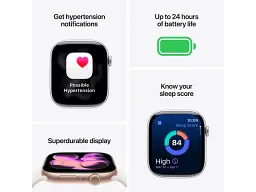 Смарт-годинник Apple Watch Series 11 GPS + Cellular 46mm Natural Tit. Case w. Stone Gray Sport Band - M/L (MFCX4) - мініатюра 6