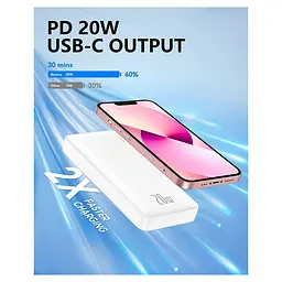 Зовнішній акумулятор Baseus Power Bank Fast Charging 20000mAh 20W (PPAP20K) - мініатюра 7
