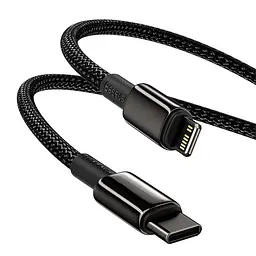 Дата кабель Baseus Tungsten Gold Type-C to Lightning PD 20W (2m) (CATLWJ) Чорний - мініатюра 3