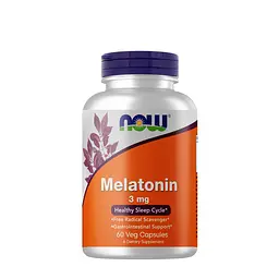 Натуральна добавка NOW Melatonin 3 mg, 60 вегакапсул