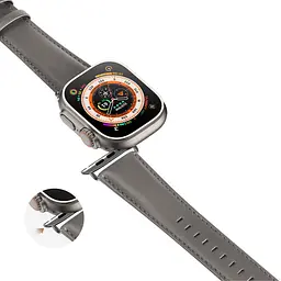 Ремінець Dux Ducis Leather Strap Classic для Apple Watch 42(ser.1-3)/44/45/46/49mm Grey - мініатюра 3